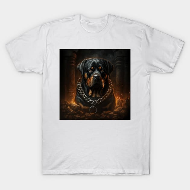 Hellhound Rottweiler T-Shirt by Newtaste-Store